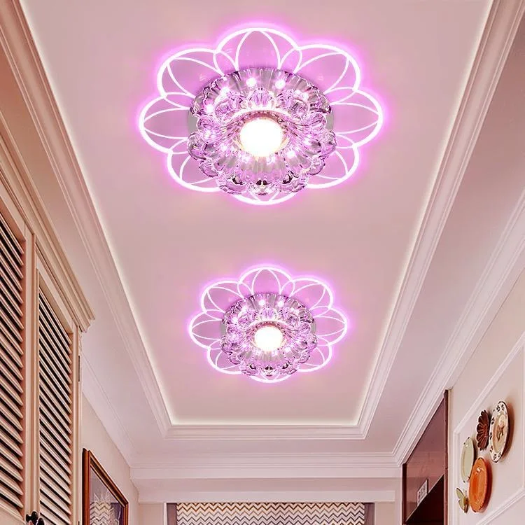 Crystal aisle light round living room led porch corridor balcony light acrylic ceiling light