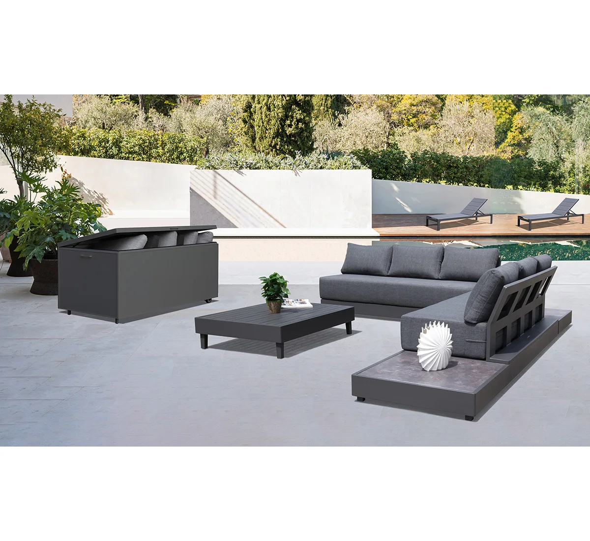 aluminium sofa garden