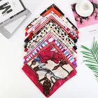 Unisex Scarf The Scarf Promotional High Quality Cheap Customized Multi Printed Unisex Face Silk Scarf