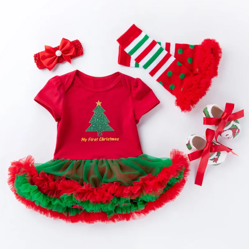 newborn green christmas dress