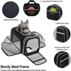 TSA Airline Approved Large Pet Travel Carrier With 2 Mesh Pockets Washable Pads Shoulder Strap