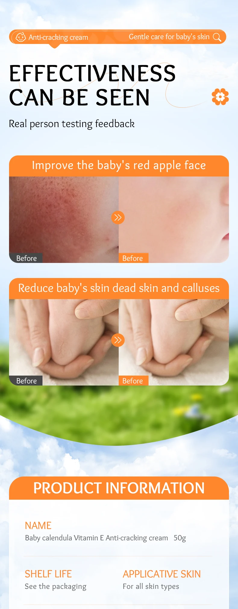 product organic skincare sadoer childrens calendula vitamin e gentle soothing anti chafing repairing moisturizing cream for children-10