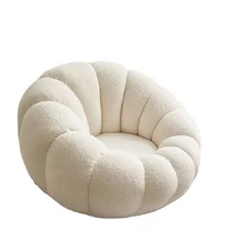 Pumpkin Lounge Chair Lazy Couch Lamb Plush White Tatami Light Luxury Bedroom Small Sofa