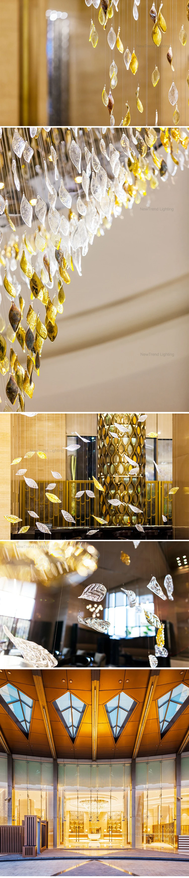 CPL-65 New Design Indoor Hotel Lobby Decoration Lighting Luxury Custom Large Project LED Chandelier supplier
