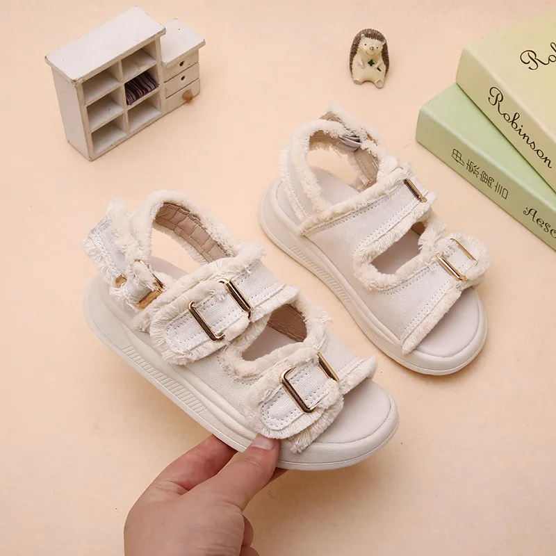 New Fashionable Comfortable Breathable Anti Slip Cotton Sandal shoes Casual Flat Sandals For Kids