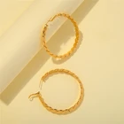 Hoop Earrings 2021 New Style Croissant Hoop Earrings Fashion Gold-plated Stainless Steel Winding Hoop Earrings