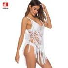 Beach Tassel Bathing Suit Dress Vestido Sexy Women Hollow Out Bikini Crochet Beach Swimwear Swimsuit Cover Up