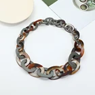 Jewelry Hip Custom Acrylic And Africa Jewelry Chain Hip Hop Necklace For Women Retro Stylish Cuban Link Necklace