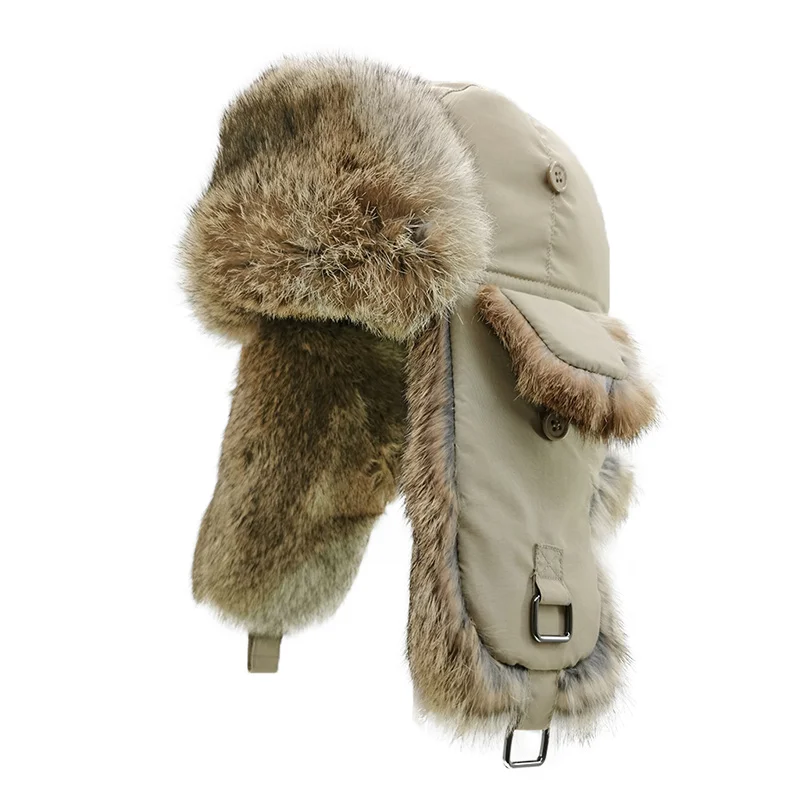 rabbit fur trooper hat