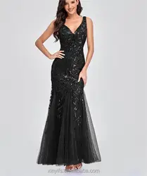 Fashion Design Hot Sale Elegance Evening Dresses Party Dresses Women Banquet Mermaid Slim Mesh  Sequin