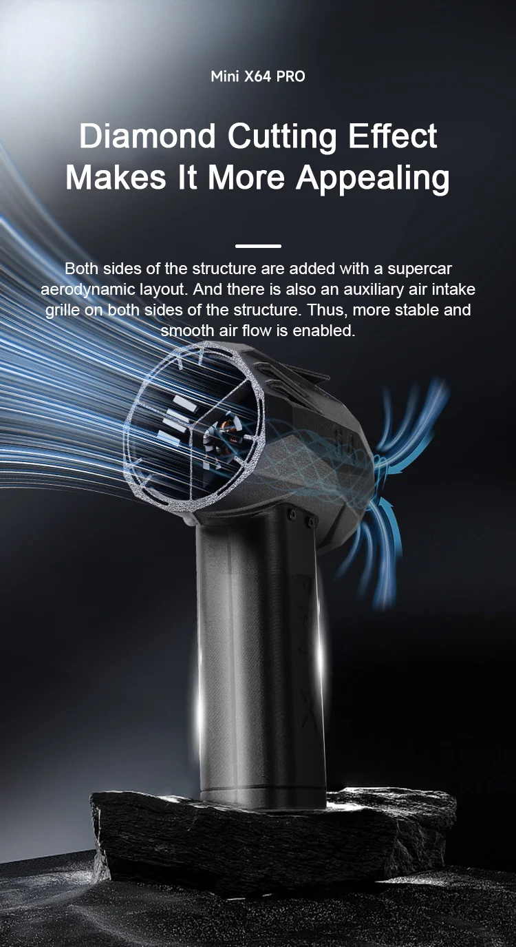 HamGeek迷你X64PRO 950W 240千米/h暴力风扇第5代涡轮喷气风扇,带1500g推力64毫米风道