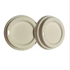 90 Mm Bagasse Coffee Lids Wholesale Dia 90 MM 10oz 12oz 16oz 100%Bio Hot Drinking Sugarcane Bagasse Coffee Cup Lid