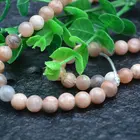 Hole Beads 2mm Big Size Hole Natural Sunstone Round Loose Beads 6mm 8mm 10mm 12mm