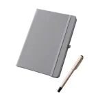 Cover Notebook Wholesale Retail Cheap PU Leather Hard Cover Notebook A5 Grey 80 Sheets