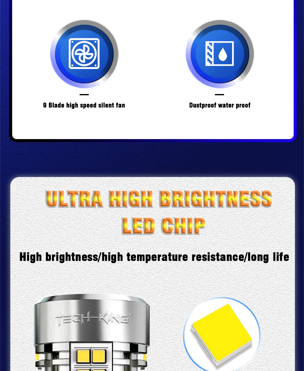 12V-24V No Hyper Flash LED Lamps White Amber ba15S BAU15S 1156 T20 DRL Turn Signal Light bulbs with Fan 7440 reversing led bulb