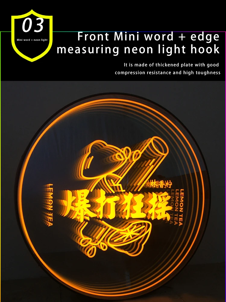 product new product ideas infinity mirror with professional manufacturer abyss mirror wall lamp sign board 3d logo-10