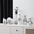 Silver Wholesale Nordic Style Silver Porcelain Luxury Flower Home Decor Ceramic Vase