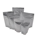 Foil Bags Zipper Reusable Silver Aluminum Foil Zip Lock Doypack Food Packaging Bags