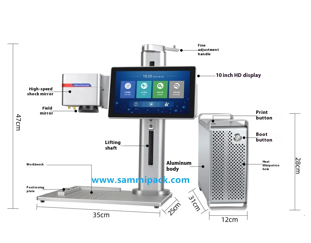 Máquina de marcado por láser de fibra para grabado por láser de metal 4