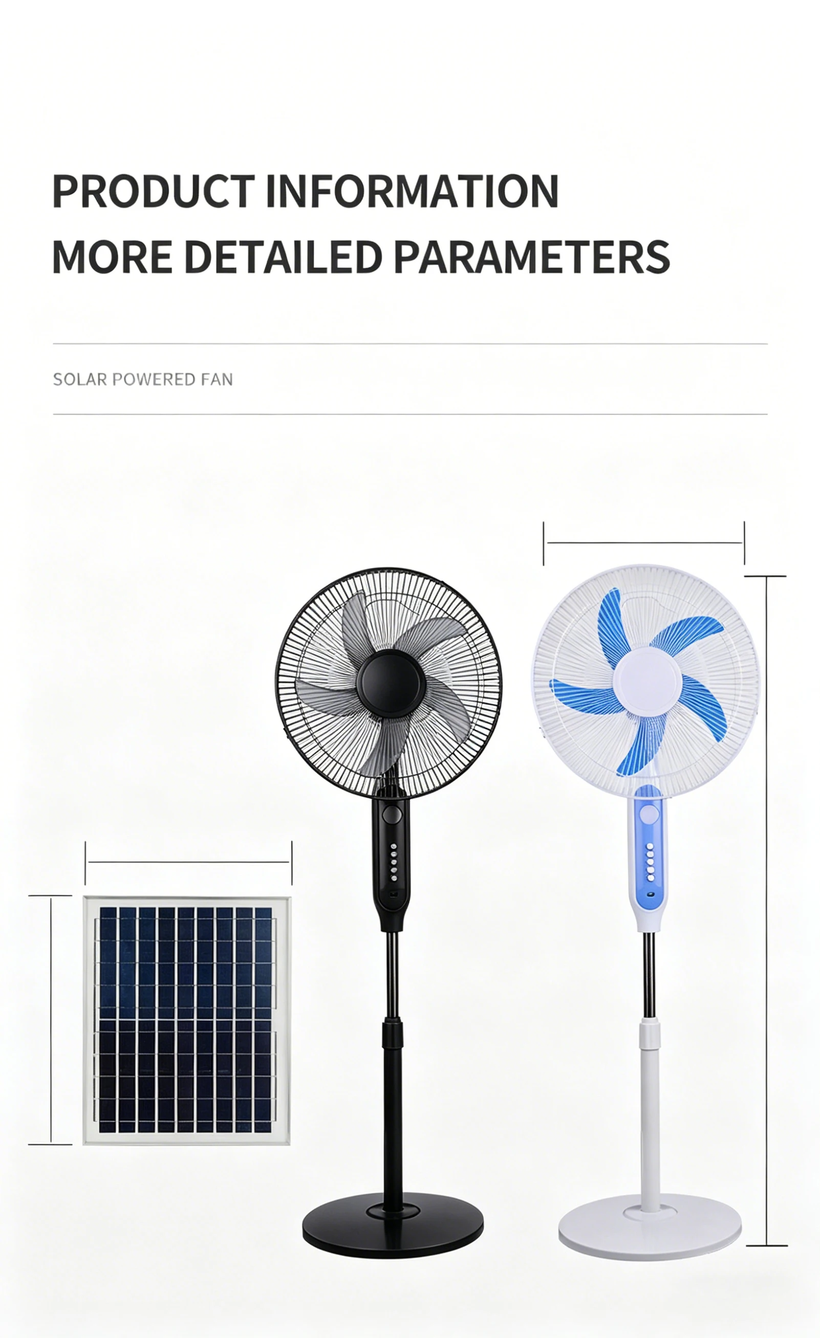 Floor Standing Fan, Solar, LED - detail 50