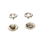 Snap Ring Button Dongguan Manufacturer Wholesale 15mm Metal Silver Snap Ring Button