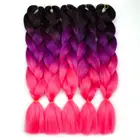 Color Hair Extension Hot Selling Ombre Color 165g 82 Inch 3 Tone Synthetic Jumbo Braids Crochet Hair Braiding Extension