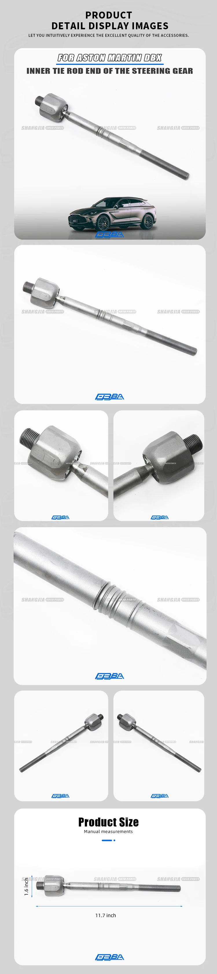 product best selling metal material inner tie rod end ball joint for aston martin dbx v8 707 steering ball joint my8312451av car parts-1