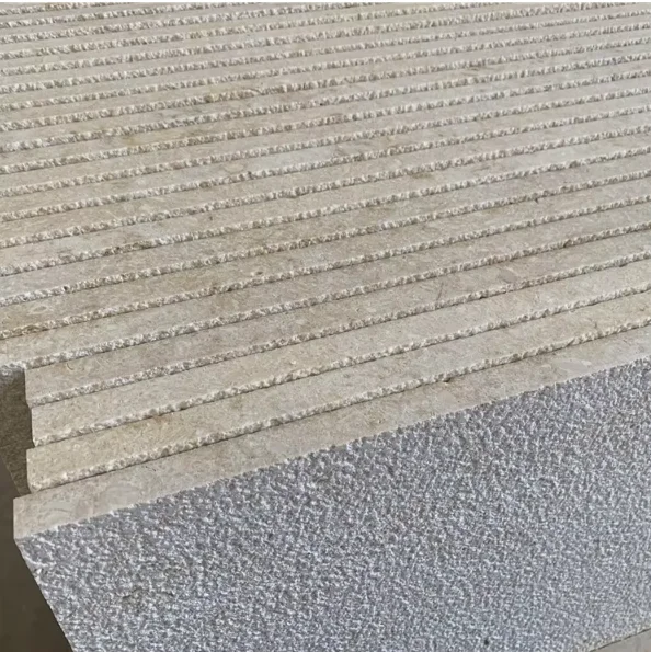 product natural beige limestone for outdoor floor tiles bushhammed face wall cladding tiles-3