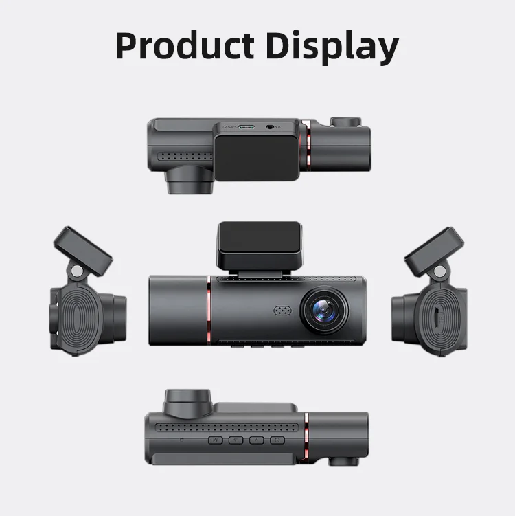 4k Dash Cam with Wifi Gps Car Dvr 3 Camera 4k+1080P+1080P Dash Cam 3 Channel 64Gb Black Box F1.8 with 3 Inches LCD for Agent manufacture