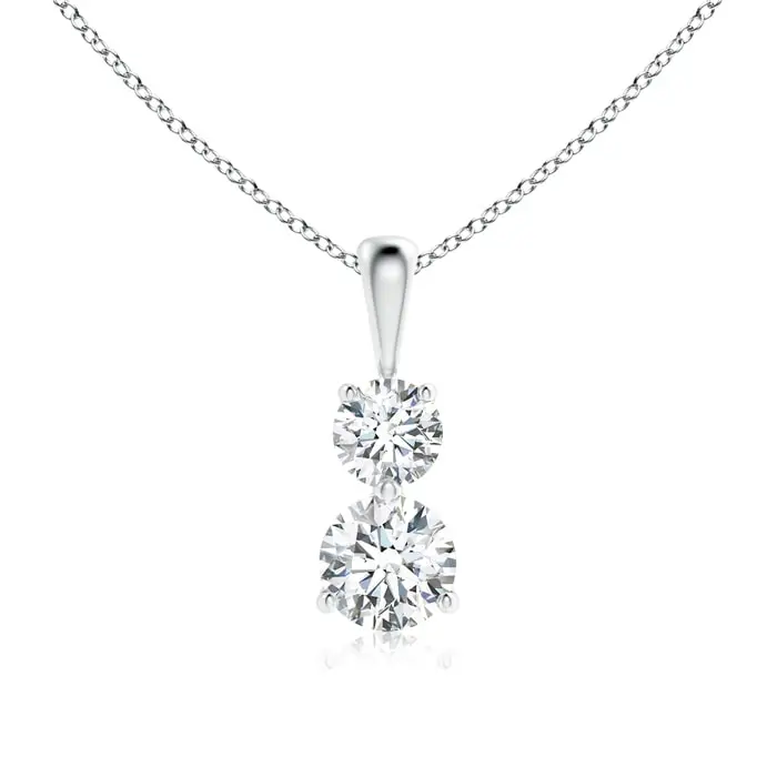 2 stone diamond necklace