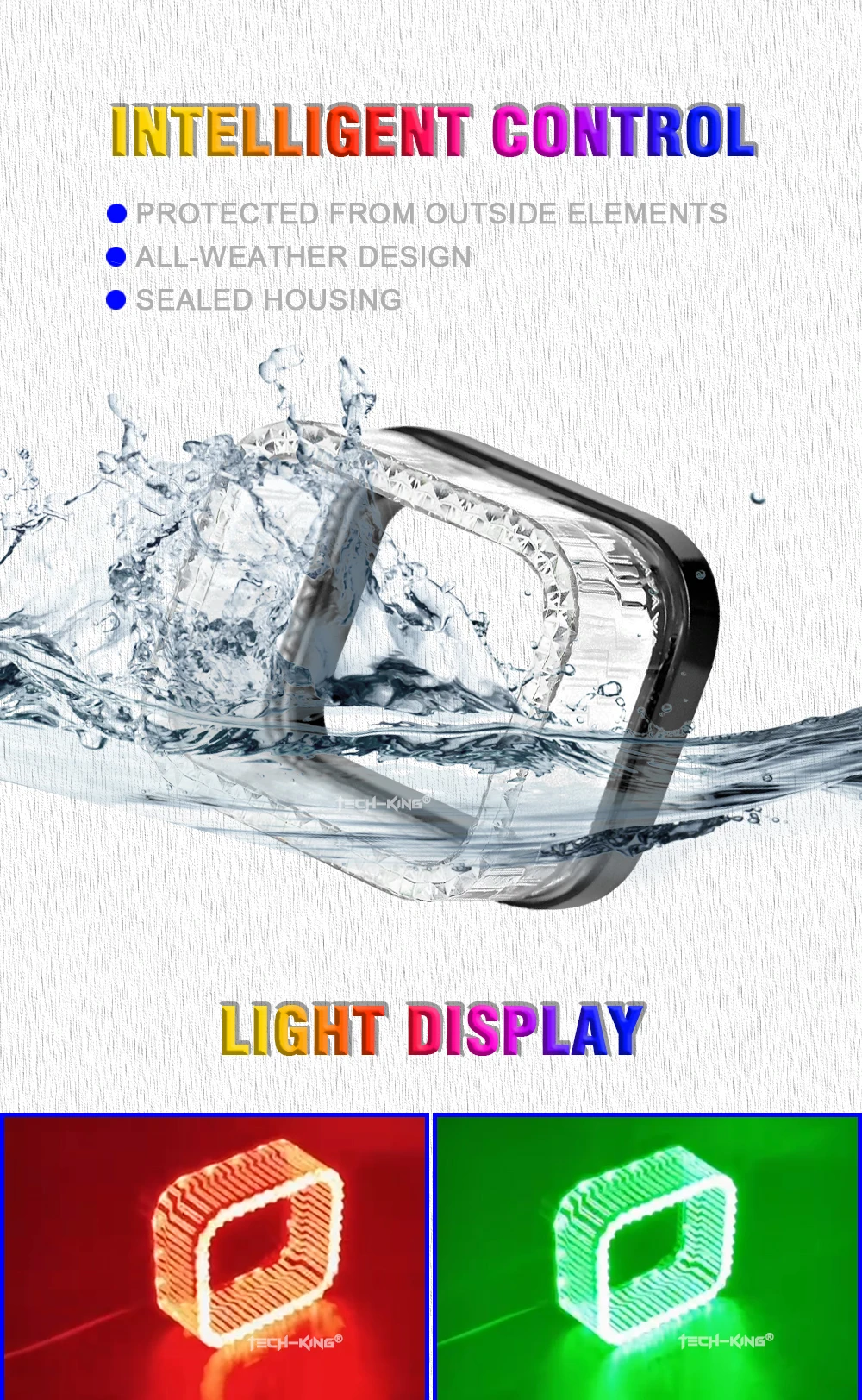 New Lens 5D Diamond 1.5 "lens light guide rgbw angel eye Led projector lenses retrofitted to other car light accessories