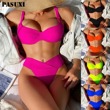 Pasuxi Custom Women Swimwear Sexy Bikini Hollow Out Swimsuit Thong