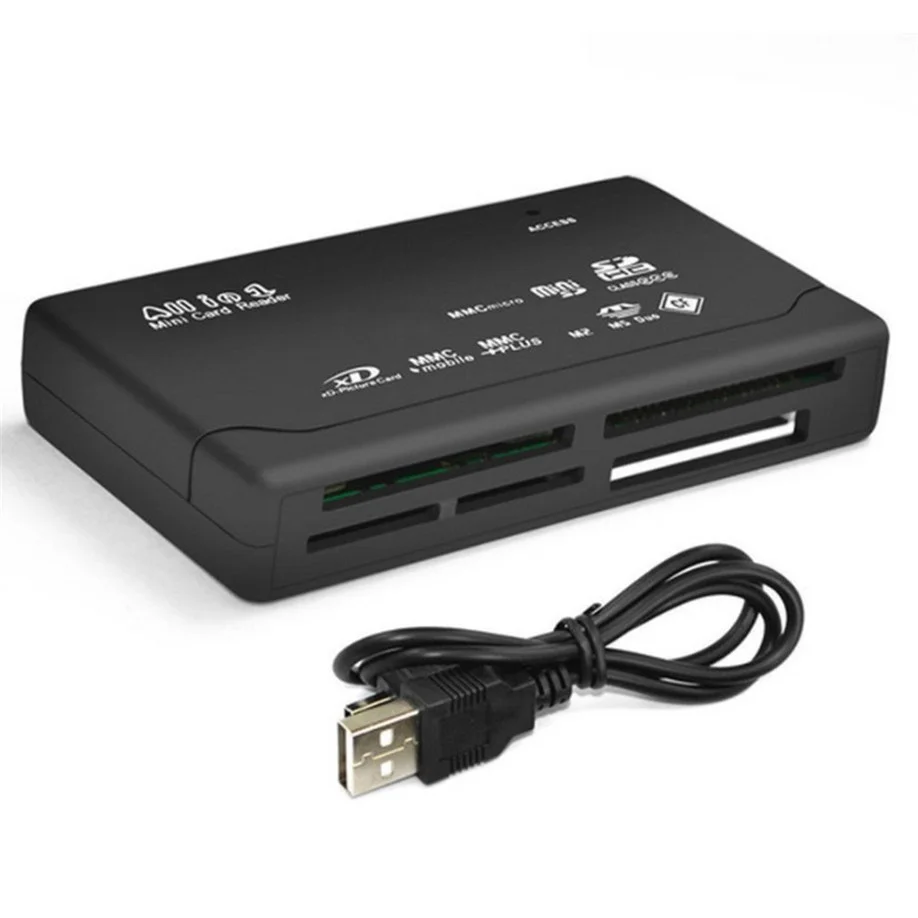 All in 1 One 26 in 1 USB 2.0 External Memory Card Reader High-Speed Adapter Cipher Box Style for PC Laptop Computer Table