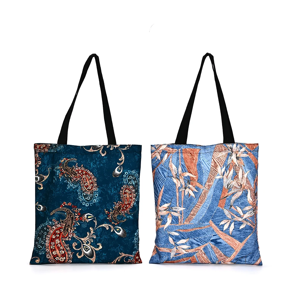 Wholesale Eco-Friendly Recycled RPET Linen Cosmetic Bag Customized Logo Waterproof Recyclable Shopping Bags supplier