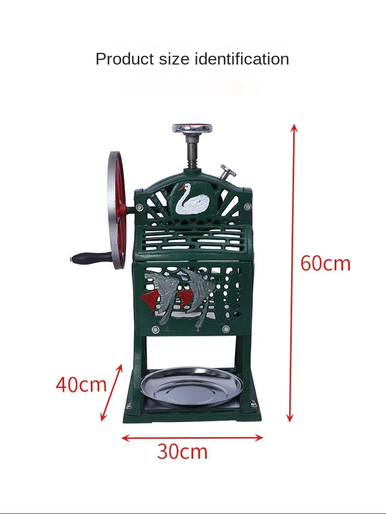Retro Chi-bi Maruko Portable Ice Maker Machine Ice Block Crusher Slush Machine Manual 25W Home Use