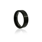 Black Titanium Factory Wholesale 8mm Fashion Black Gold Tungsten Titanium Steel Ring For Men