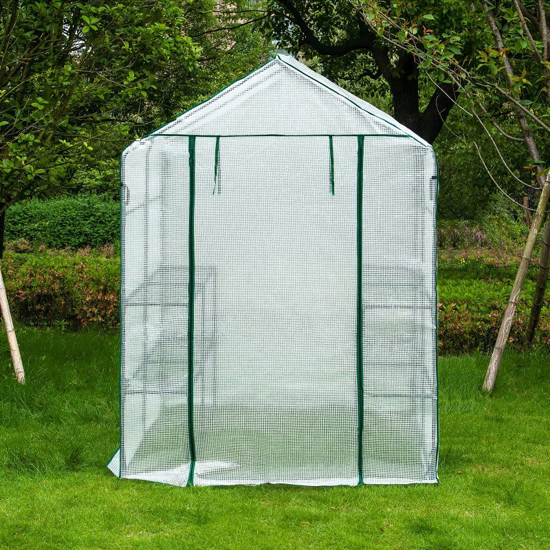 Walk In Greenhouse PVC Cover Outdoor Garden Shade Green Plant Hot House Shed US 