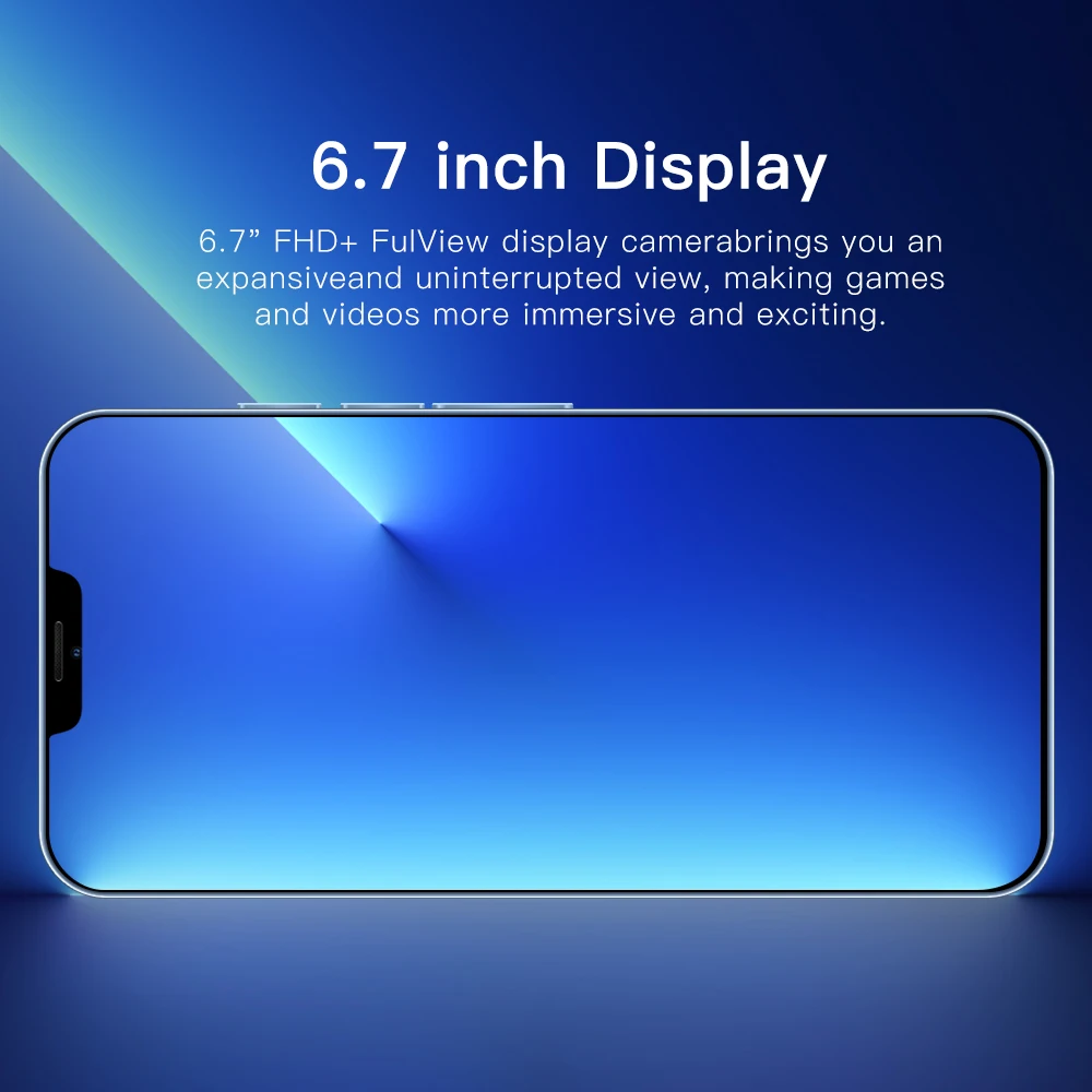 i13 Pro Max 6,7 pulgadas 16GB + 512GB teléfono inteligente Android 10 core 5G, identificación facial, versión global, teléfono móvil 25 H49097a86d3c047088cc19d26d1a5d7f1M