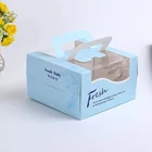 Gift Holiday Gift Top Transparent Corrugated Paper Biodegradable Custom Printed 8 10 12 Inch Cake Boxes With Window