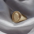 Rings Jewelry Fashion 925 Sterling Signet Wholesale Gold Disc Custom Rings Jewelry Women
