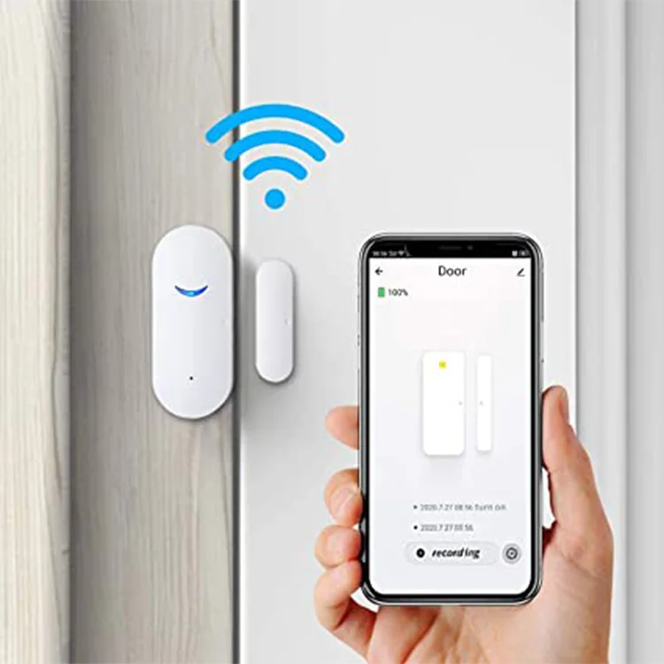 wifi home door window magnetic sensor alarm Tuya wifi smart door sensor