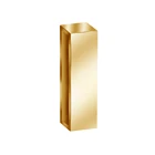Charms Wholesale Stainless Steel Gold Plating Jewelry Logo Rectangle Jewelry Beads And Charms