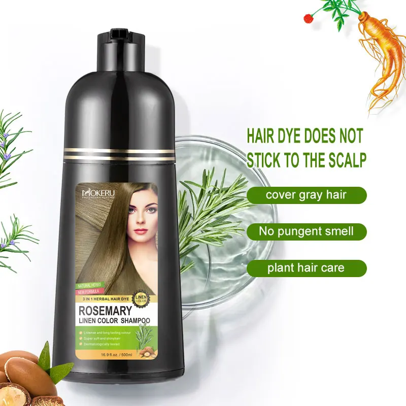 Mokeru Rosemary Ginseng Argan Oil In Hair Linen Color Shampoo