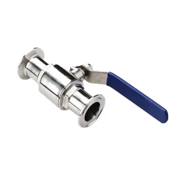 Stainless Steel Sanitary Clamped 2-Way Ball Valve, 304/316L, Direct Way, High-Quality, Zhejiang, China