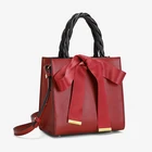 Style Bag Fashion Custom Newest Style Burgundy Square Handbag Cross Body Bag Luxury Dinner Bag With Leather Handle