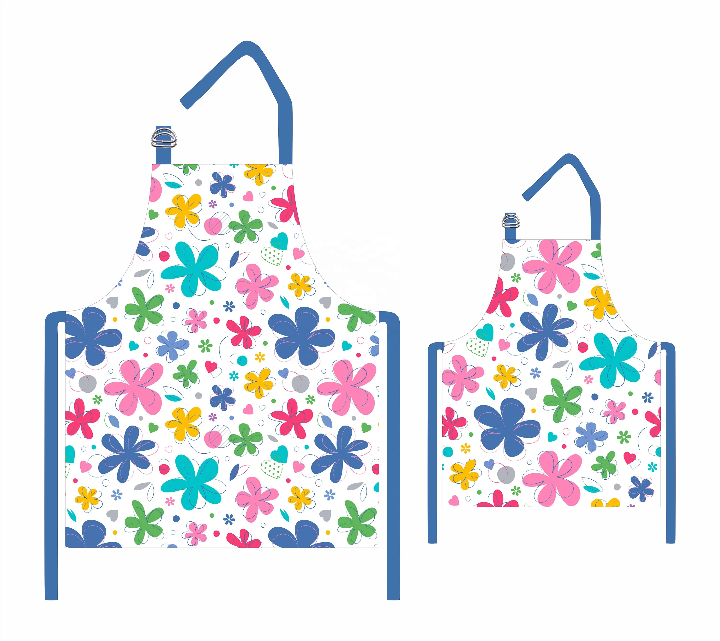 Cooking Cleaning Painting Children Apron Wholesale Custom Printed Design Parent Kids Apron Set