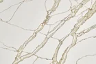 Gold SH8382 Artificial Calacatta Gold Quartz Slab Stone For Modern Kitchen Countertops