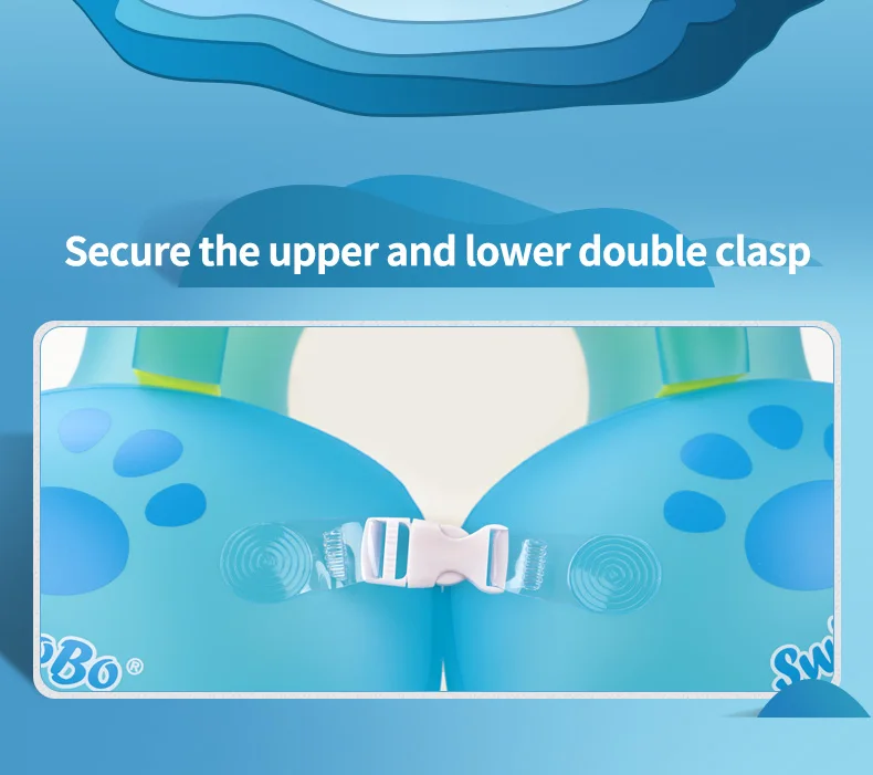 Swimbobo Hot Sale 0-3 Years Old Baby Underarm Floating Ring Anti-roll and Anti-choke Water Children Blue Swimming Ring