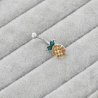 Earring Earrings Girl Earrings Wholesale Silver Plated Earring Brass Pineapple Earrings Jewelry Fashion Girl Stud Earrings