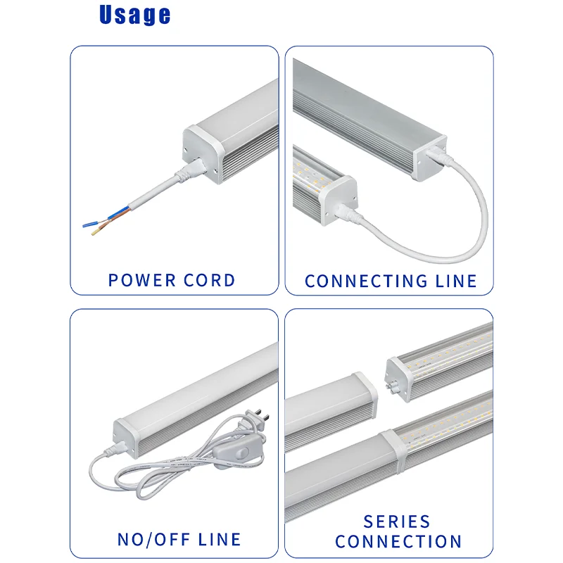 product industrial integrated 20 pack white 120cm 600cm linkable aluminum led linear light tubes-2